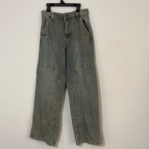 PacSun Faded Blue Denim Pants- Jessie High Rise Baggy - Picture 4 of 11